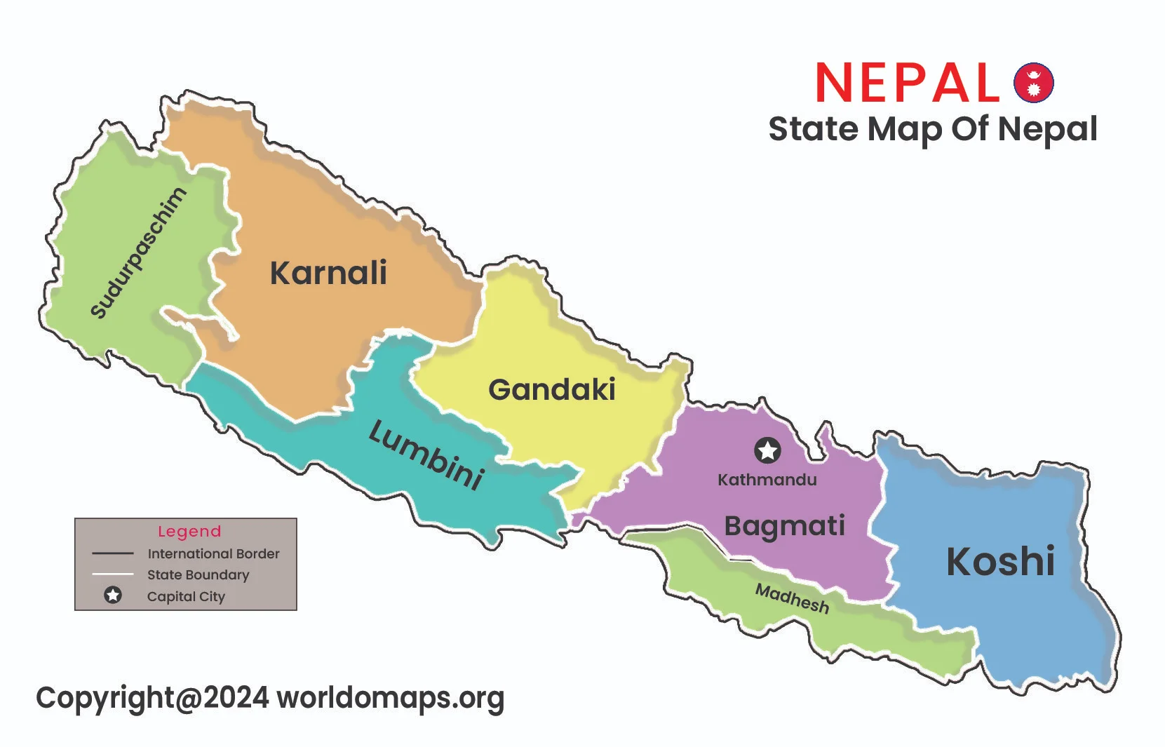 State Map of Nepal