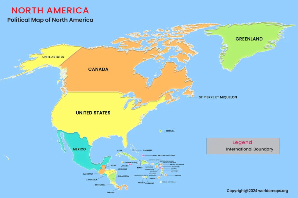 North American Continent Map