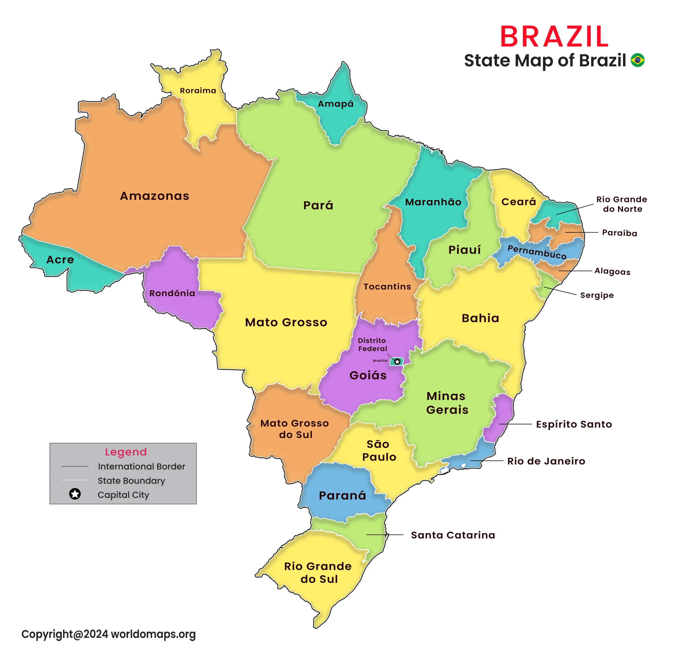 State Map Of Brazil WorldoMaps State Map Of Brazil WorldoMaps