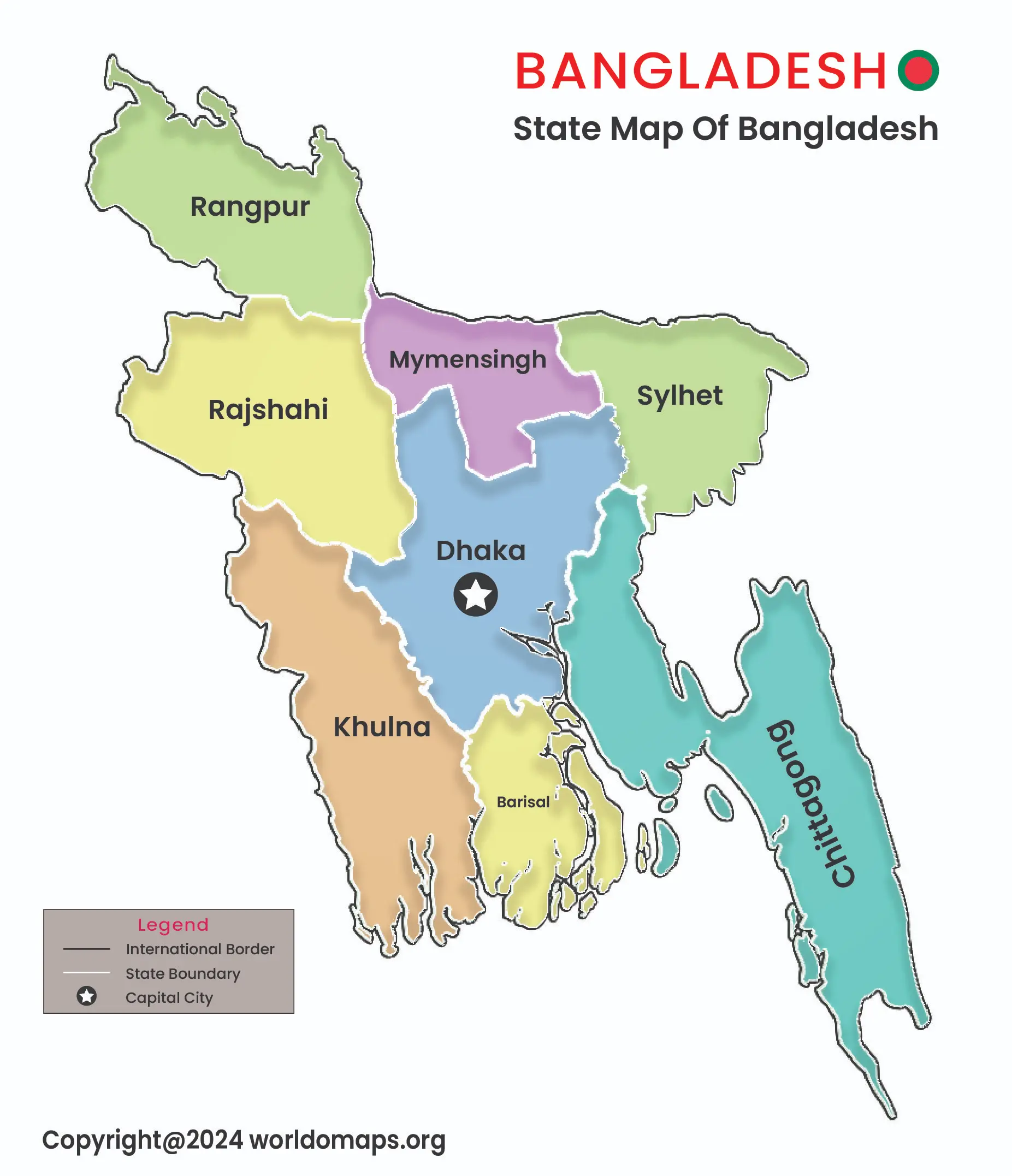 state map of bangladesh