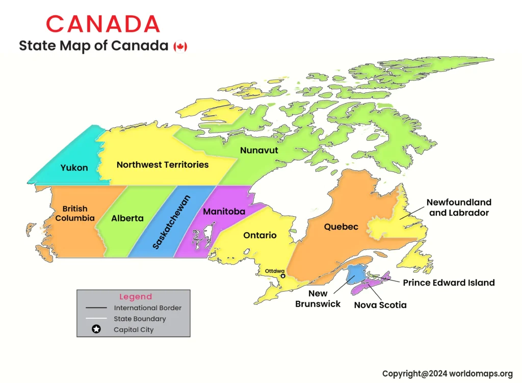 State Map of Canada