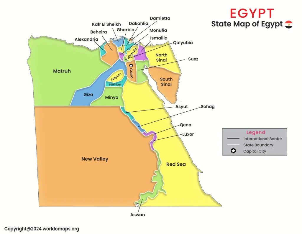 State Map of Egypt