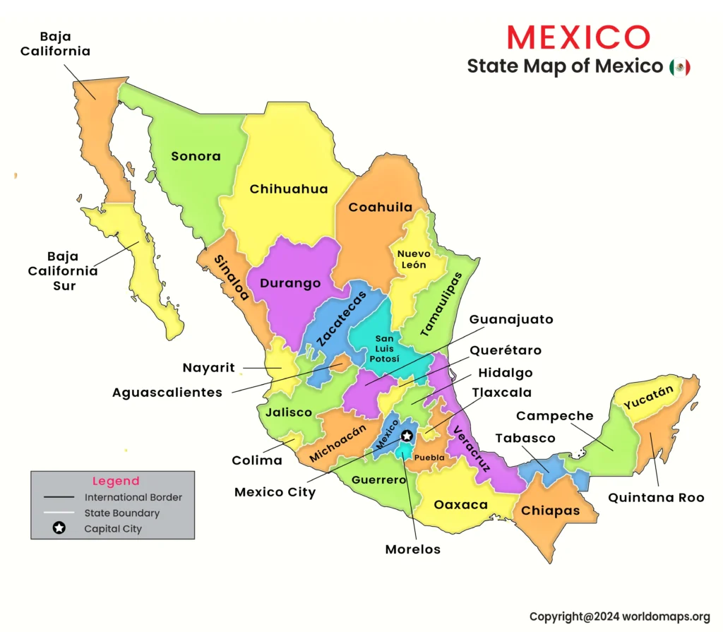 State Map of Mexico