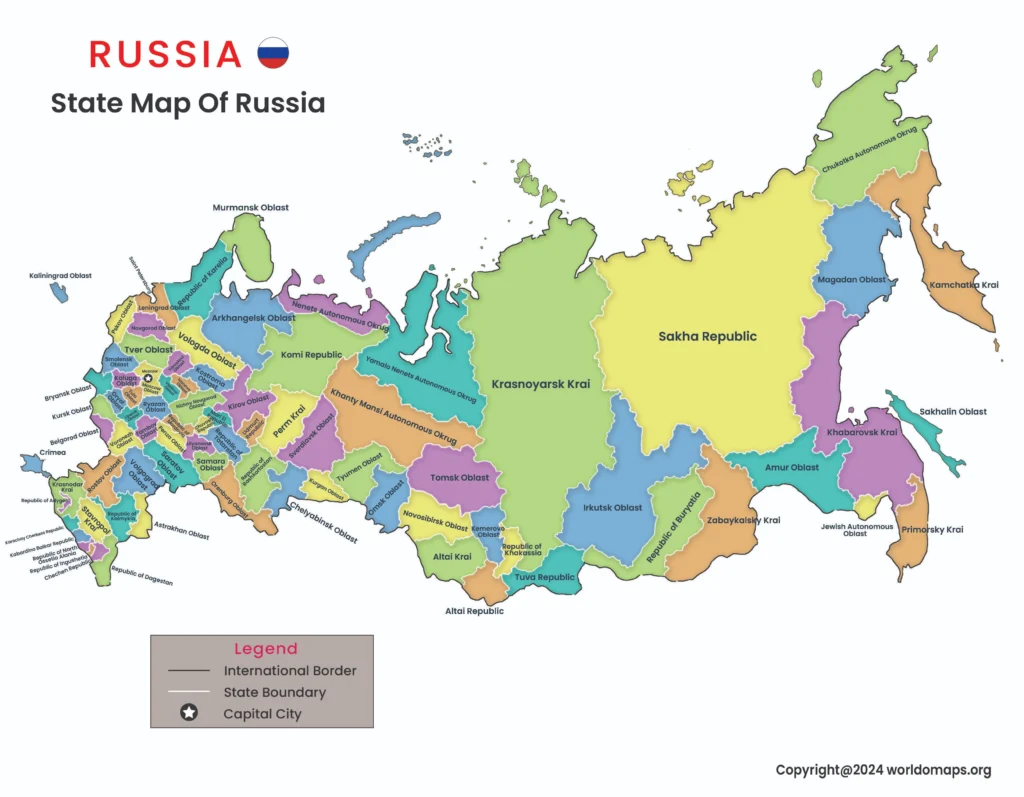 state map of russia