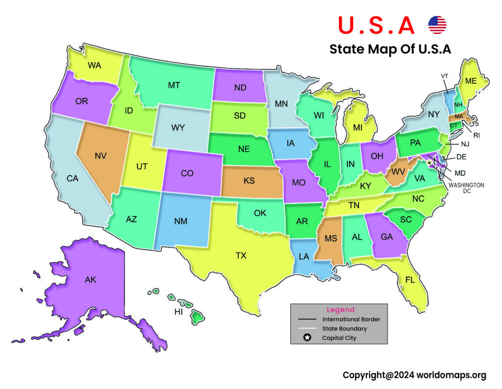 state map of usa